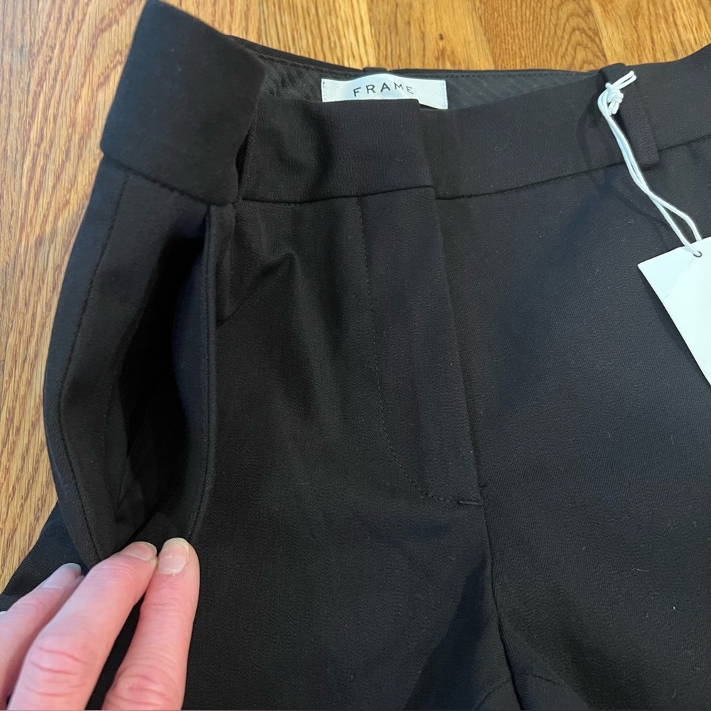 NEW FRAME Le High Straight Trouser Women Noir Black Size 0 - Picture 6 of 14